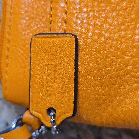 Orange COACH Wristlet - Picture 2 of 6